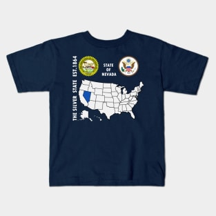 State of Nevada Kids T-Shirt